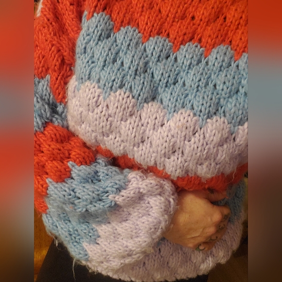 Forever 21 mock neck multicolored sweatshirt fuzzy!!! - Picture 1 of 5